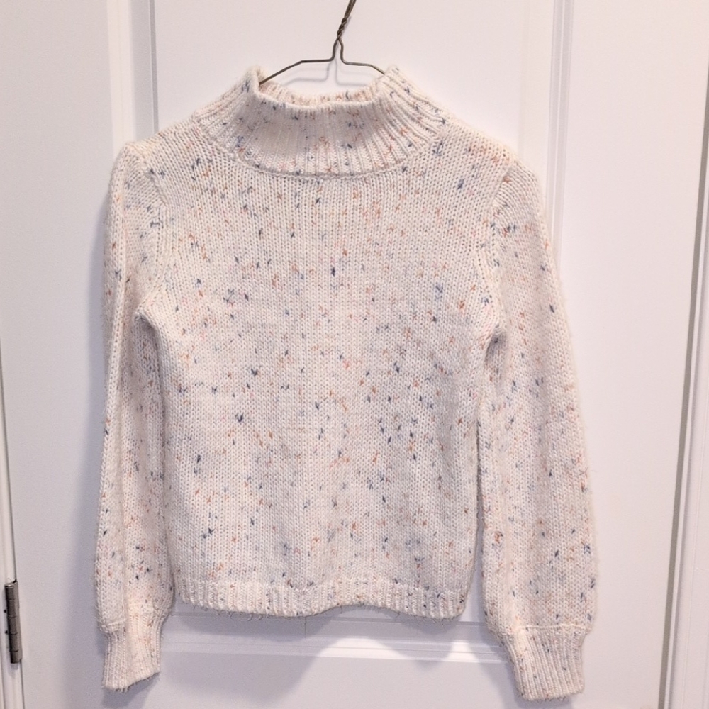 OshKosh B'gosh Cream Speckled Turtleneck Sweater Girls Size 12